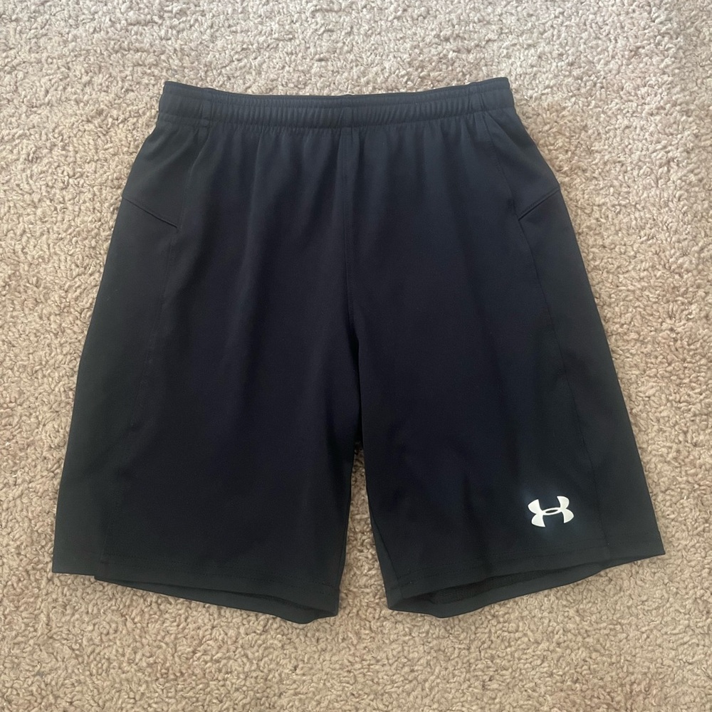Under Armour boy’s Athletic Shorts with White Logo